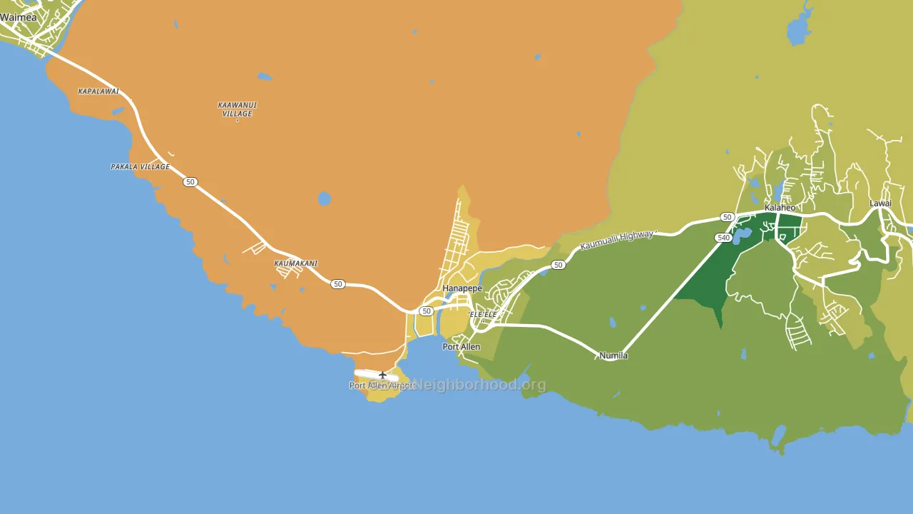 96716, HI block-group voter-turnout map