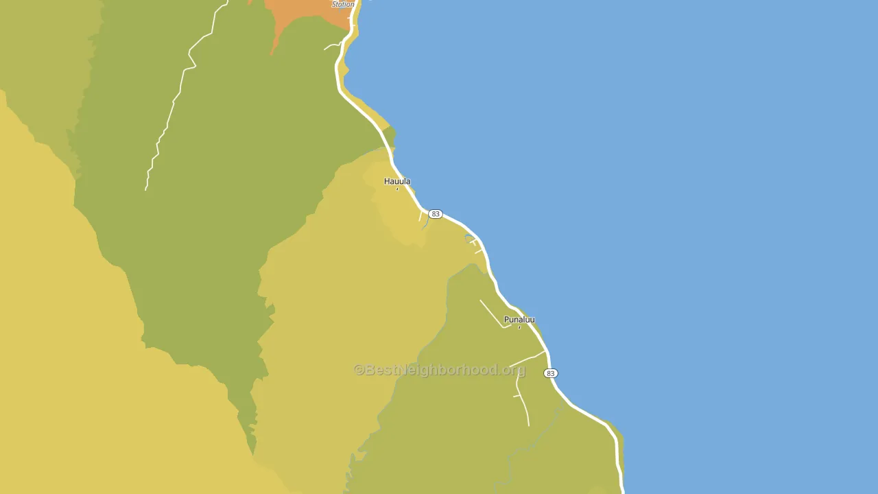 96717, HI block-group voter-turnout map