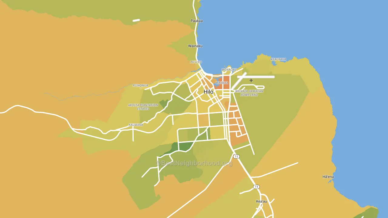 96720, HI block-group voter-turnout map