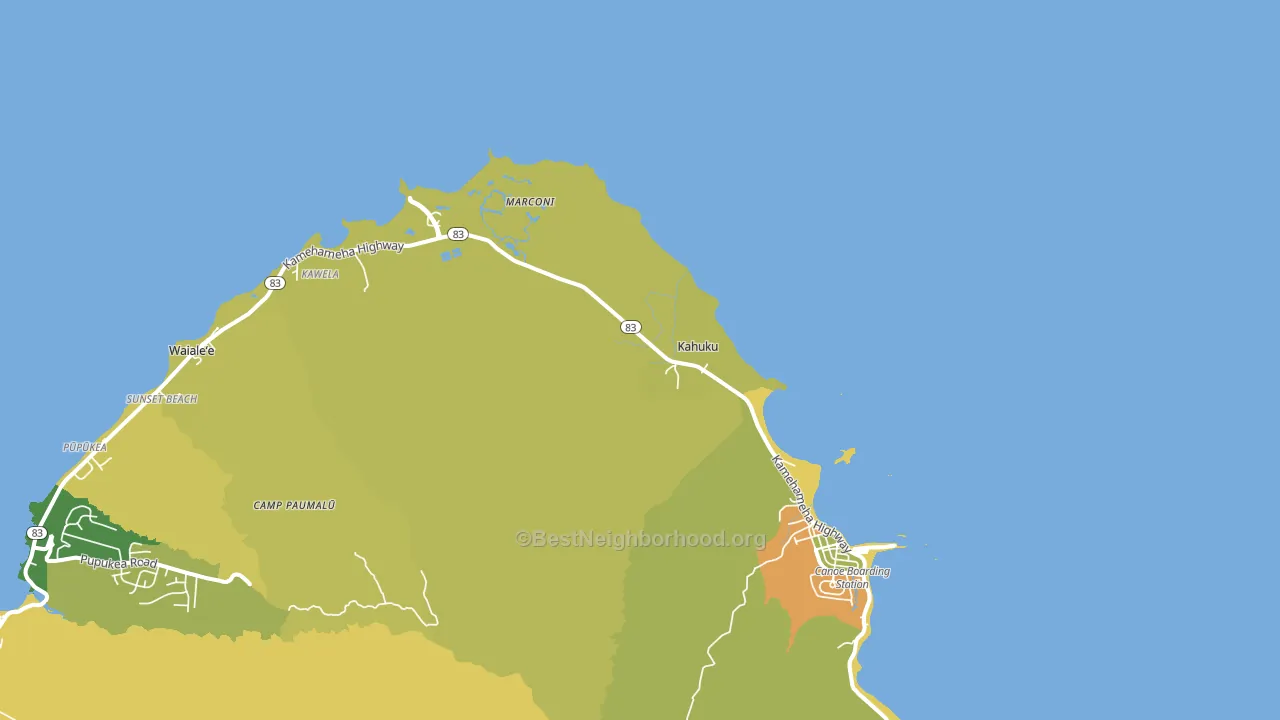 96731, HI block-group voter-turnout map
