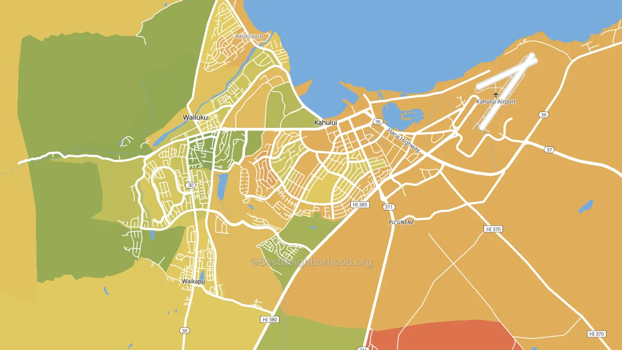 96732, HI block-group voter-turnout map