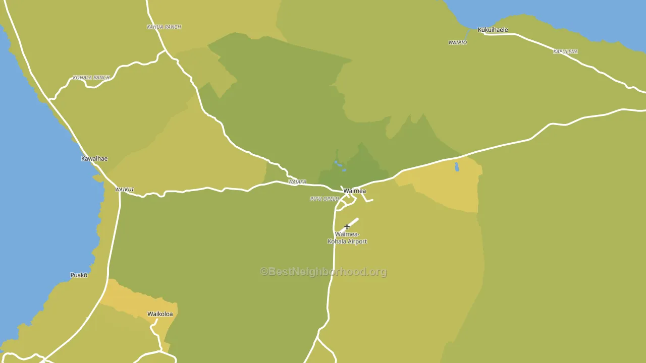 96743, HI block-group voter-turnout map