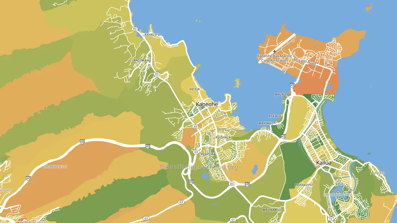 96744, HI block-group voter-turnout map