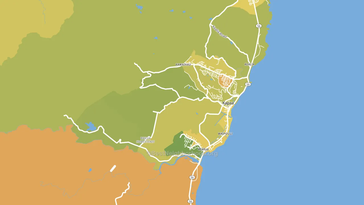 96746, HI block-group voter-turnout map