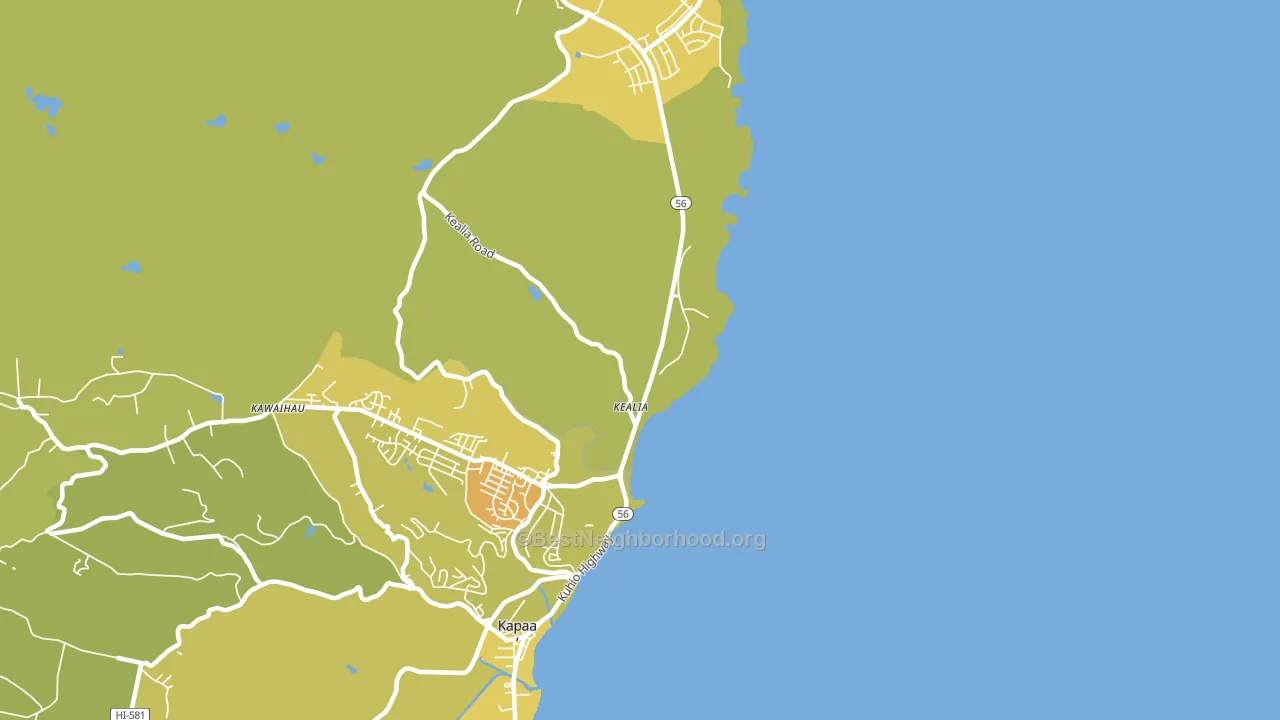 96751, HI block-group voter-turnout map