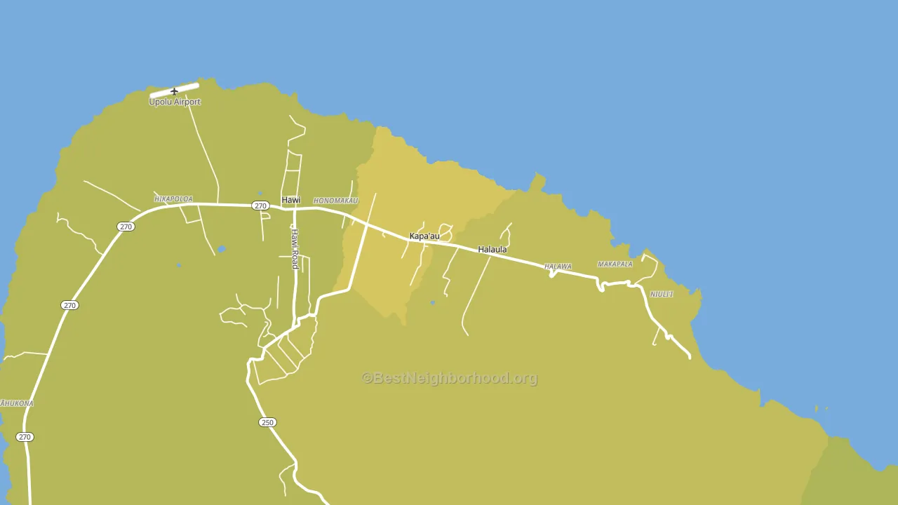 96755, HI block-group voter-turnout map