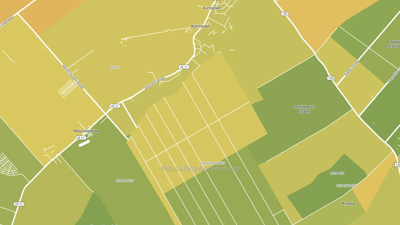 96760, HI block-group voter-turnout map