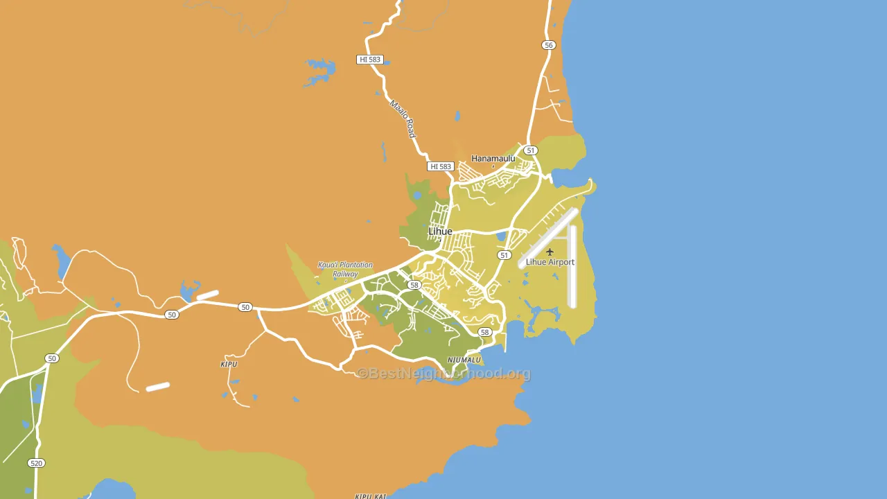 96766, HI block-group voter-turnout map