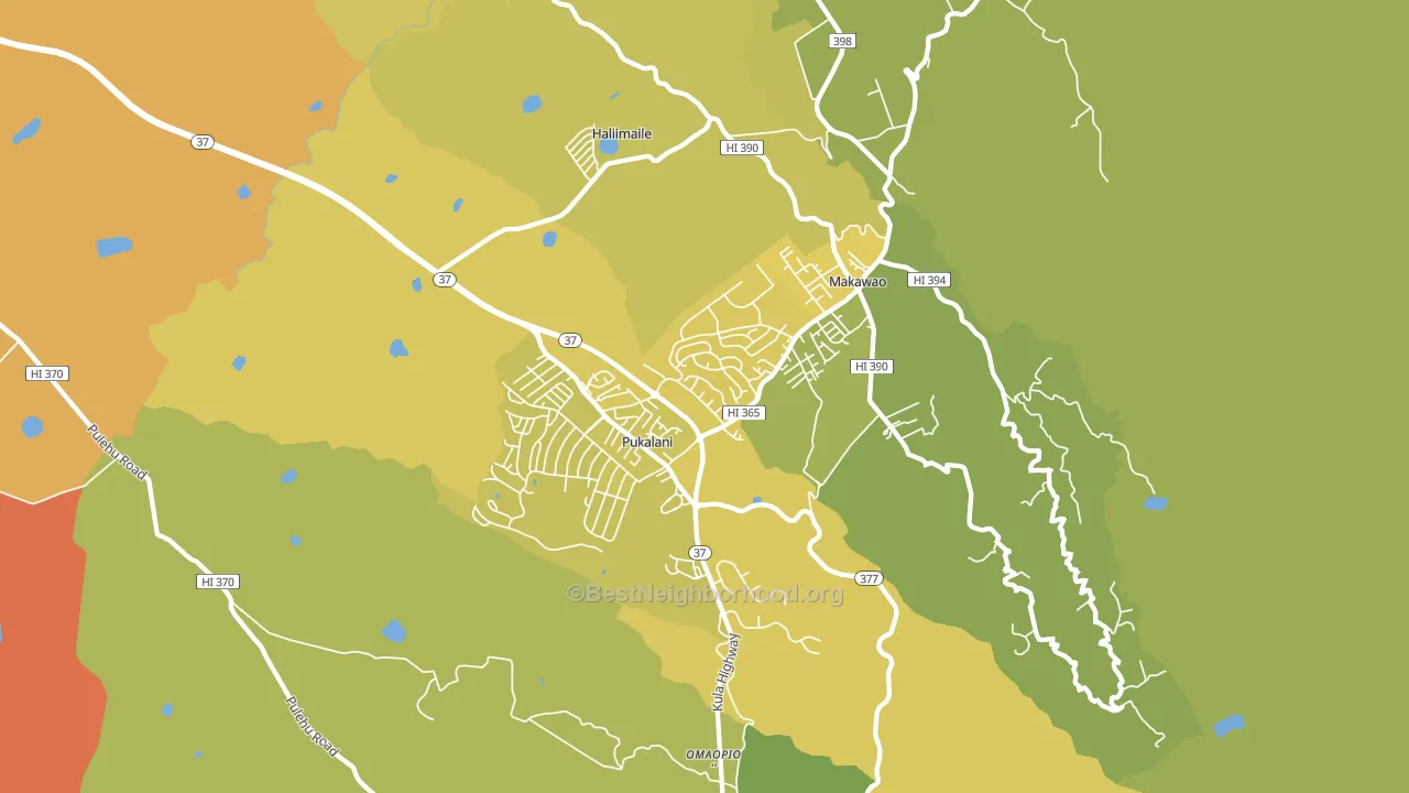 96768, HI block-group voter-turnout map