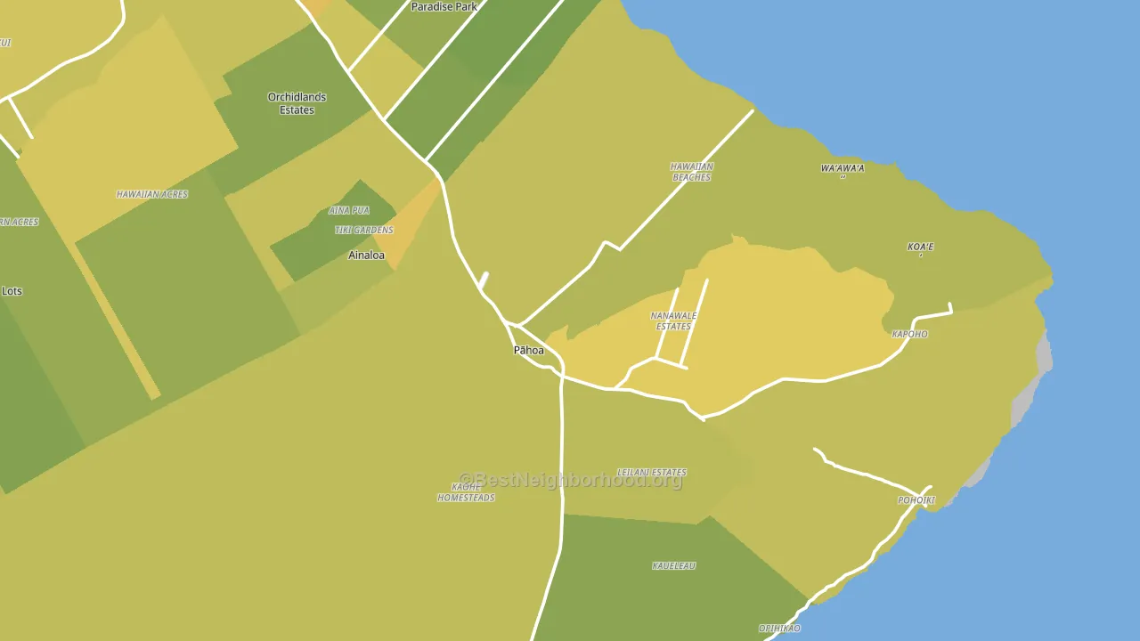 96778, HI block-group voter-turnout map
