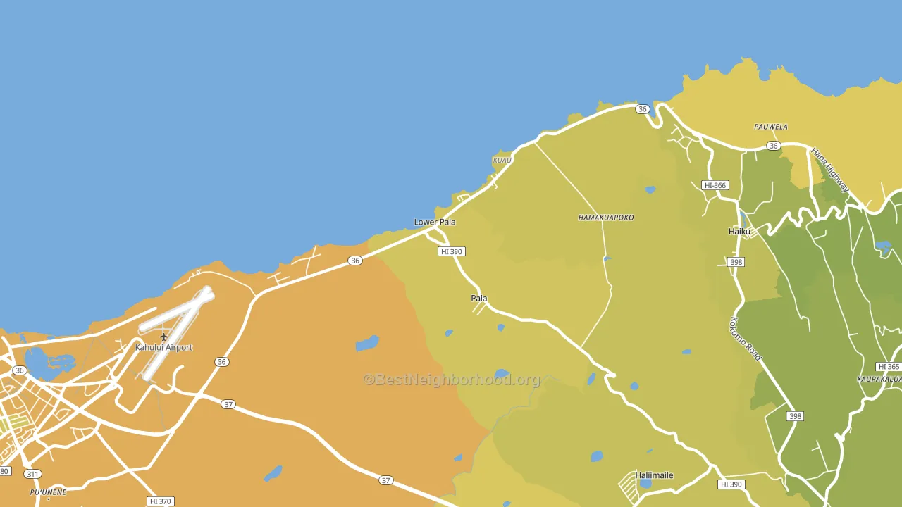 96779, HI block-group voter-turnout map