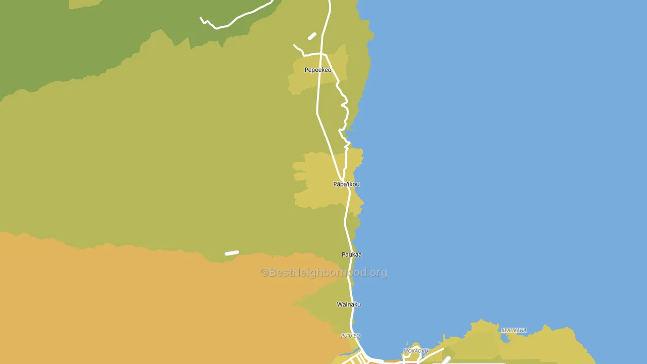 96781, HI block-group voter-turnout map
