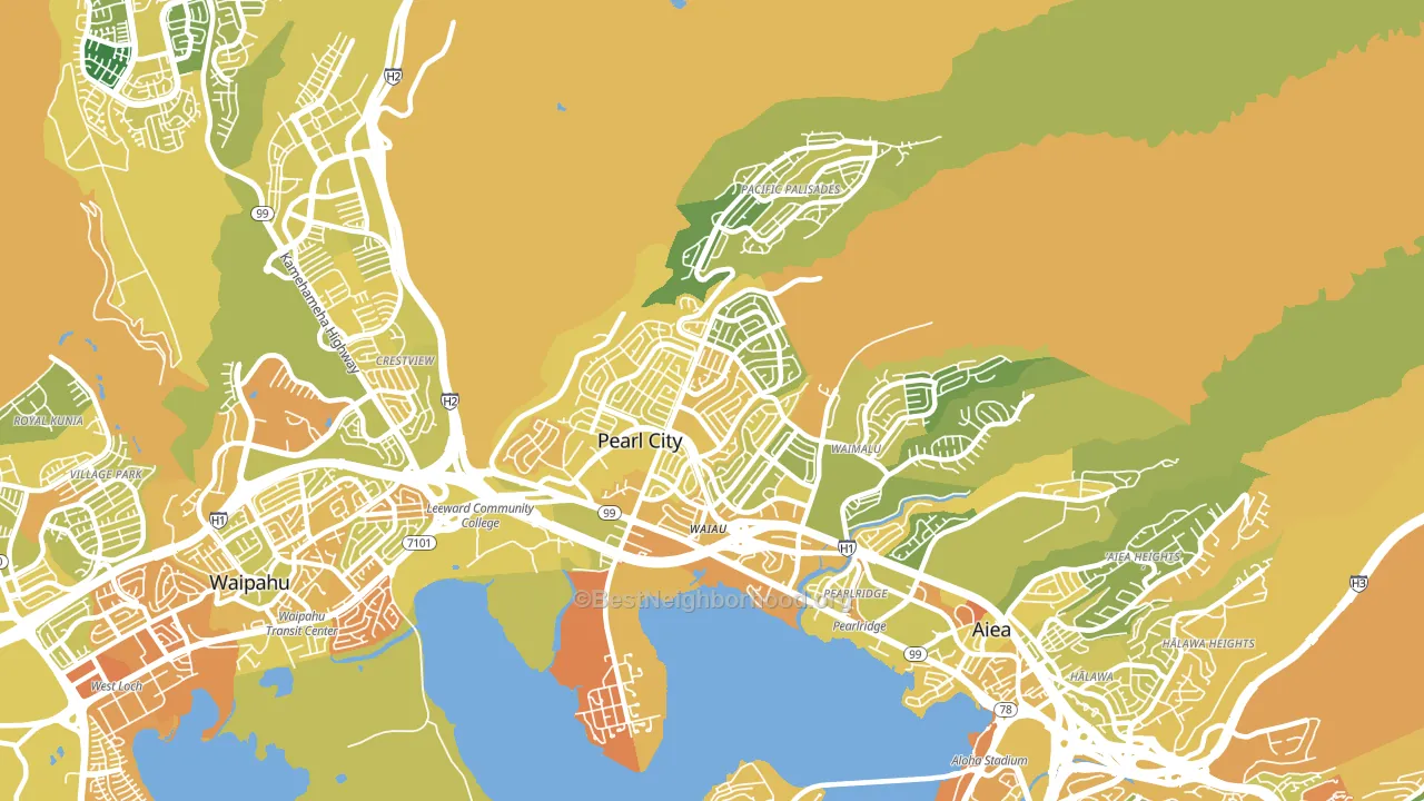 96782, HI block-group voter-turnout map