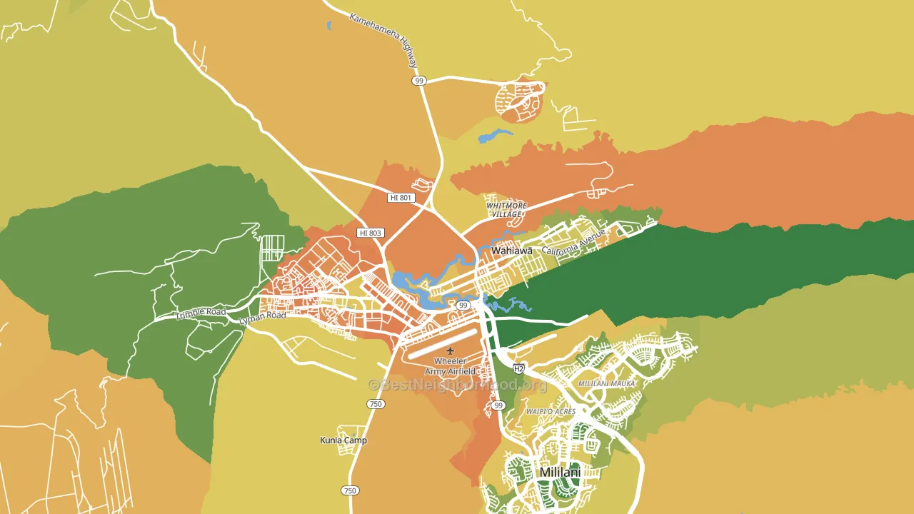 96786, HI block-group voter-turnout map