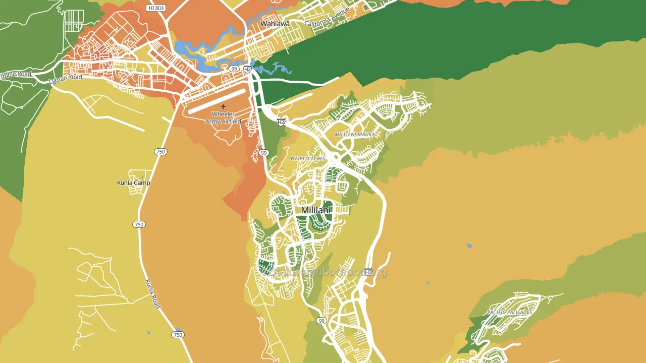 96789, HI block-group voter-turnout map