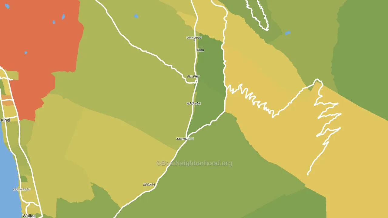 96790, HI block-group voter-turnout map