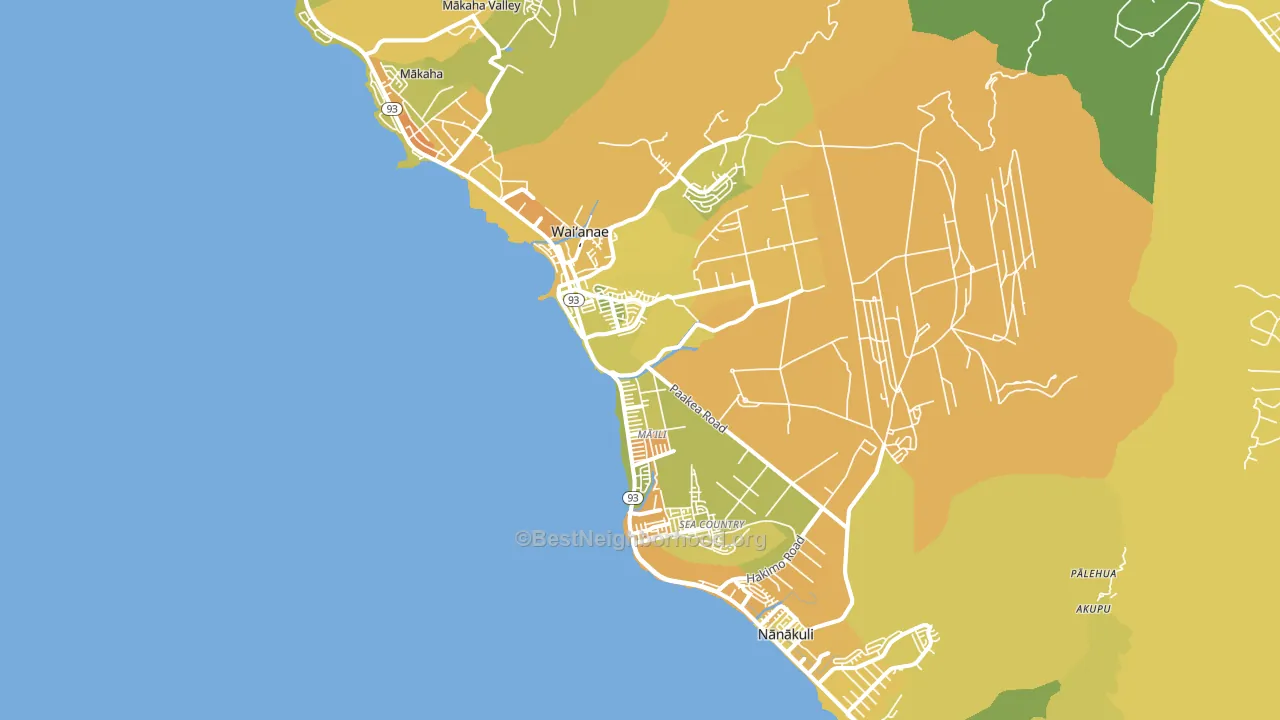 96792, HI block-group voter-turnout map