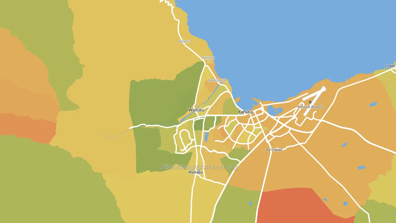 96793, HI block-group voter-turnout map
