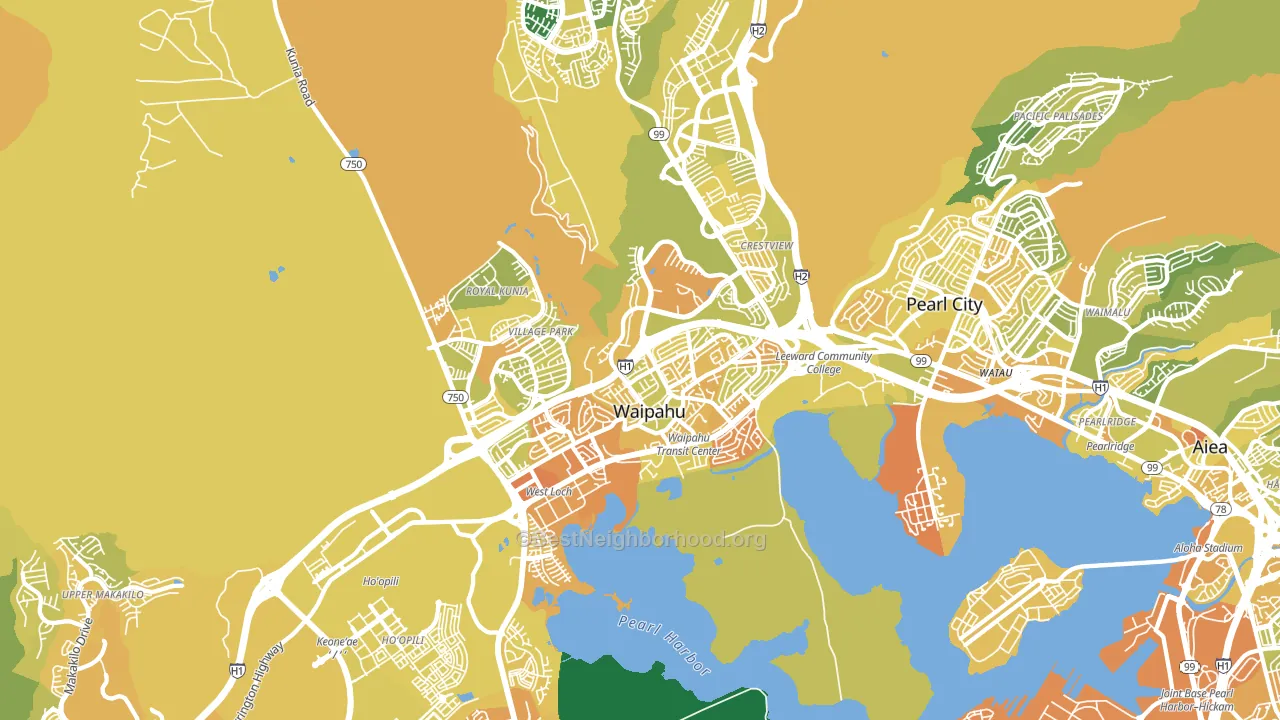 96797, HI block-group voter-turnout map