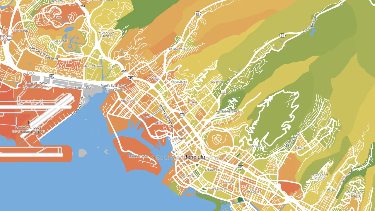 96817, HI block-group voter-turnout map