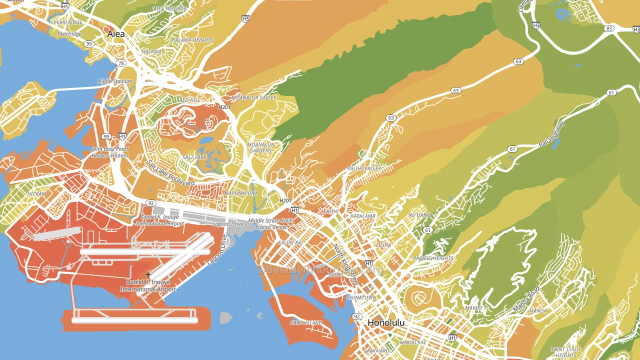 96819, HI block-group voter-turnout map