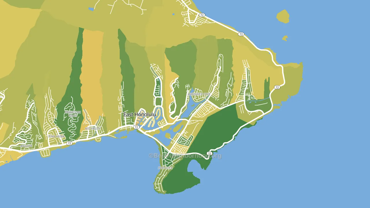 96825, HI block-group voter-turnout map