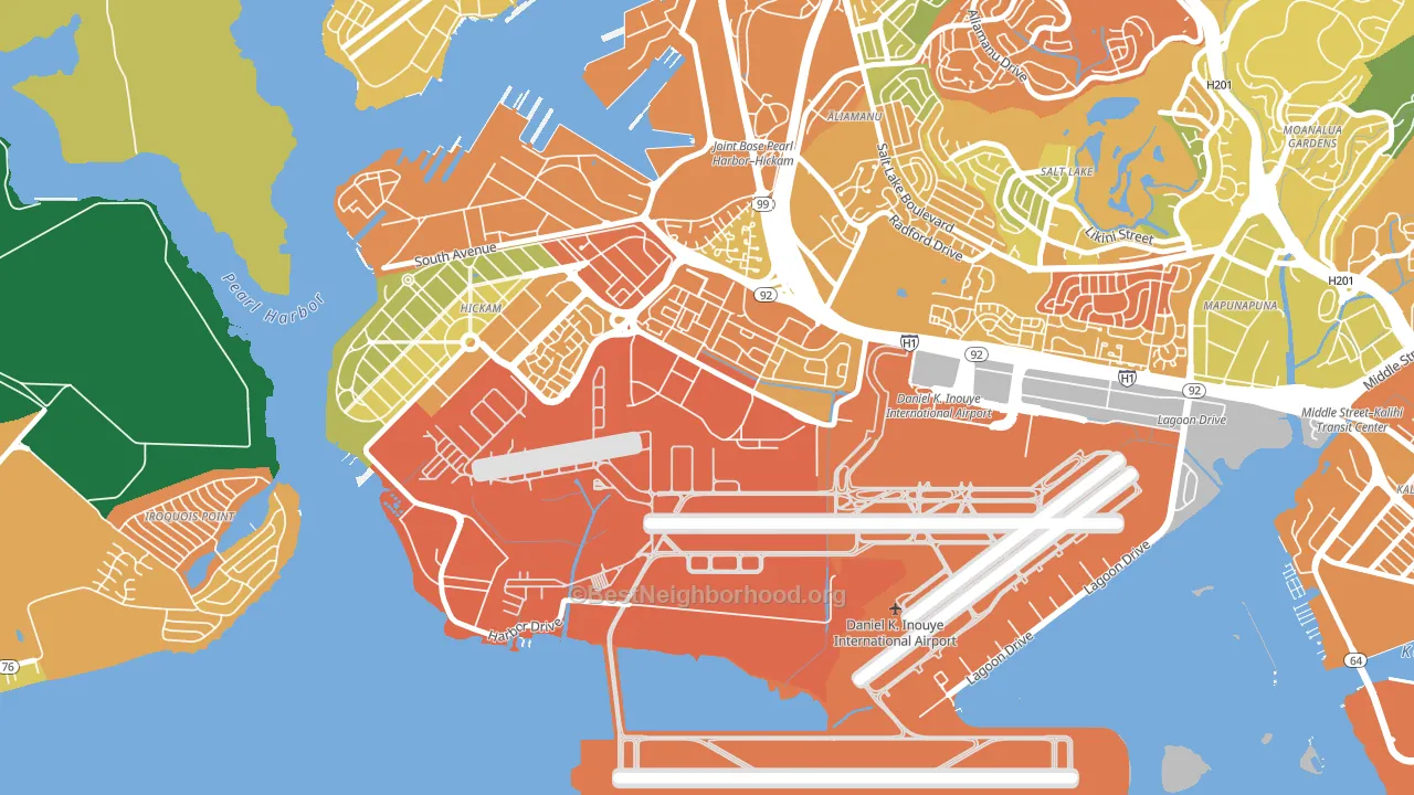 96853, HI block-group voter-turnout map