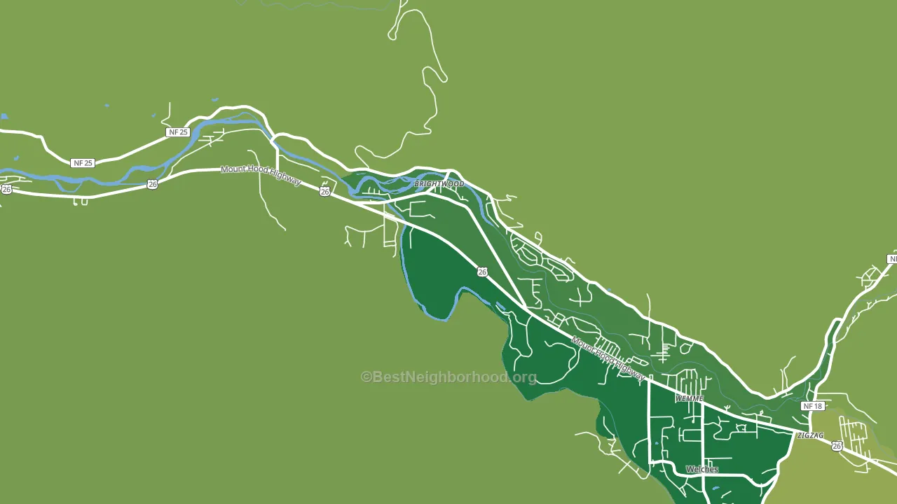97011, OR block-group voter-turnout map