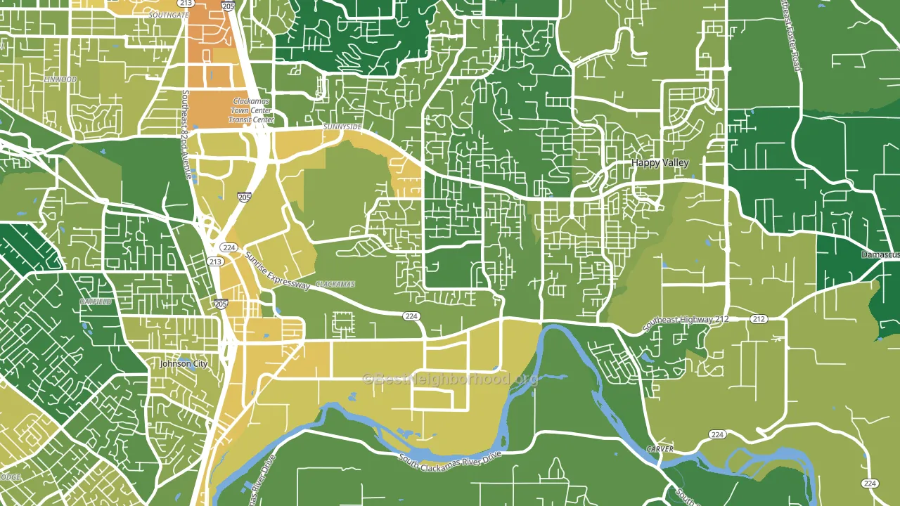 97015, OR block-group voter-turnout map