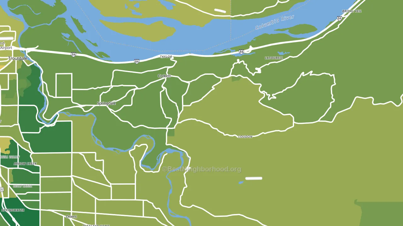 97019, OR block-group voter-turnout map