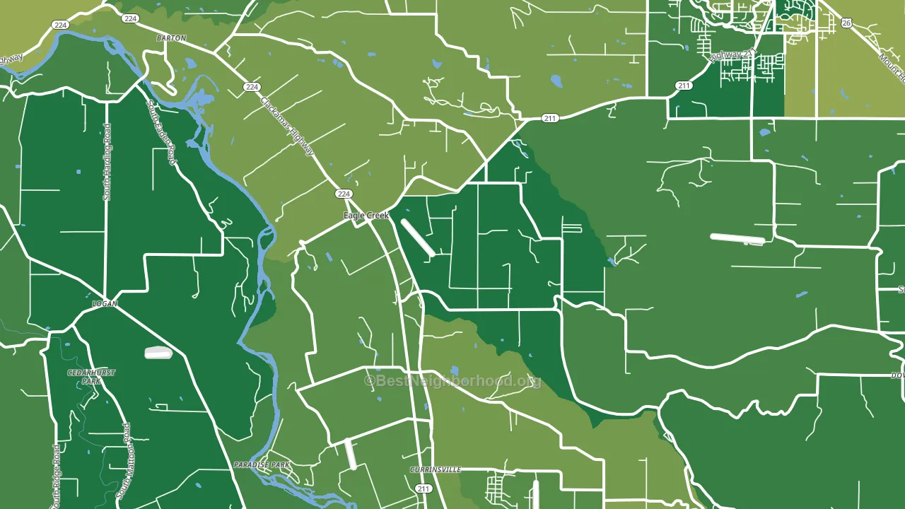 97022, OR block-group voter-turnout map