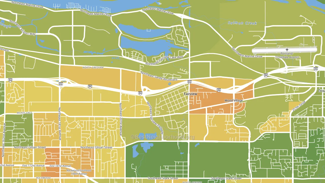 97024, OR block-group voter-turnout map