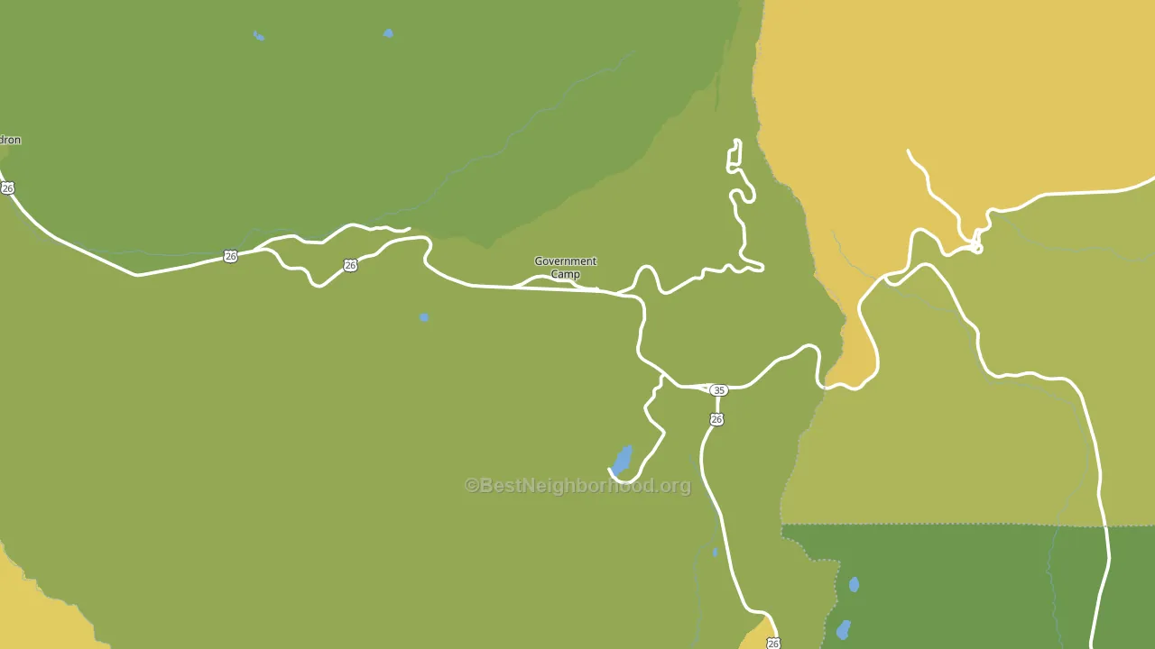 97028, OR block-group voter-turnout map