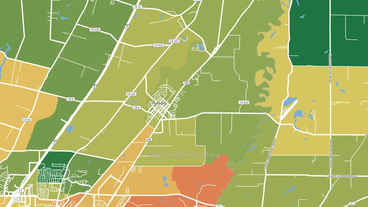 97032, OR block-group voter-turnout map
