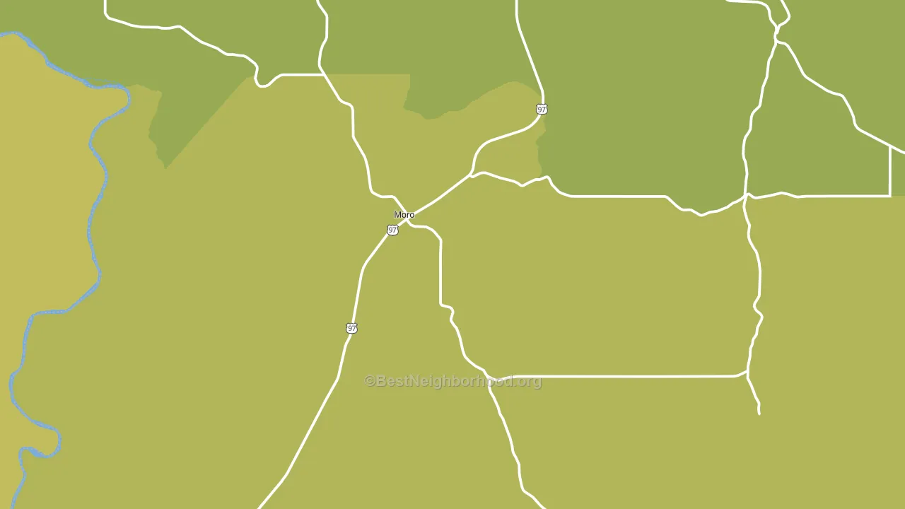 97039, OR block-group voter-turnout map