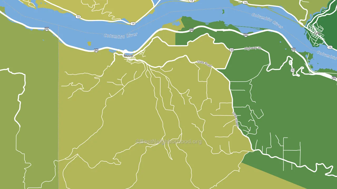 97040, OR block-group voter-turnout map