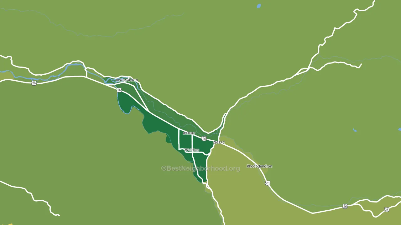 97049, OR block-group voter-turnout map