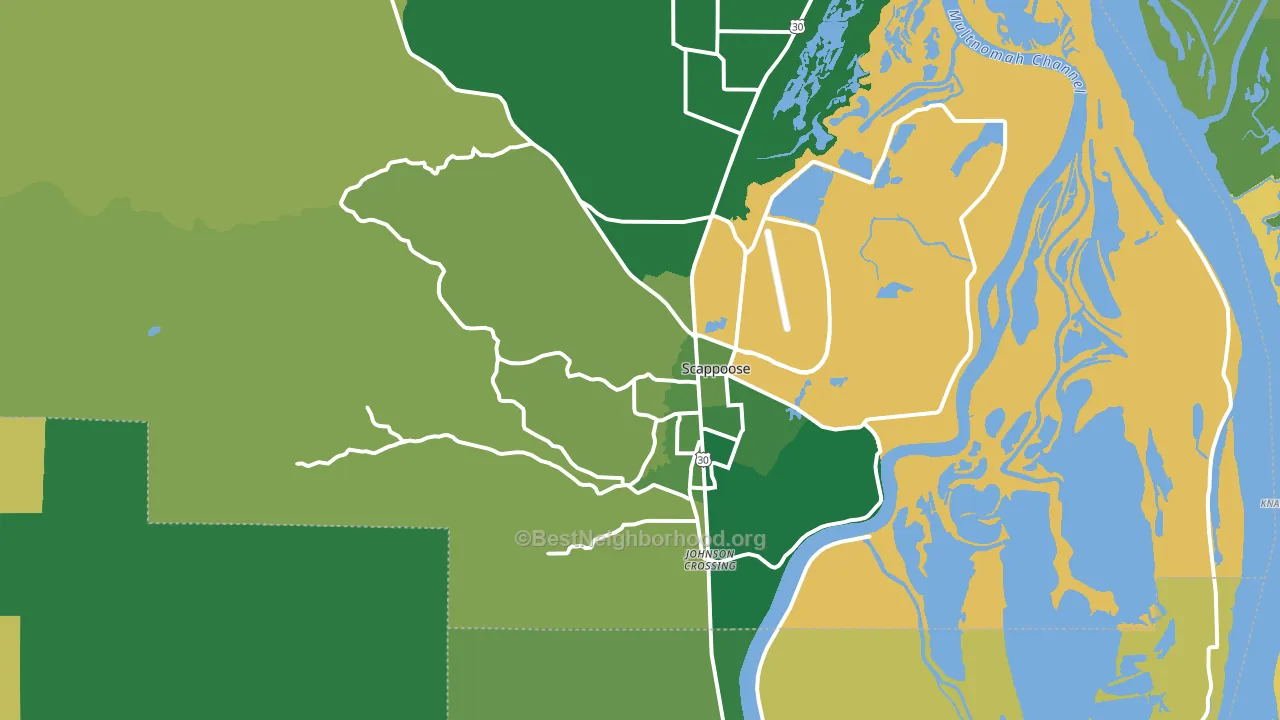 97056, OR block-group voter-turnout map