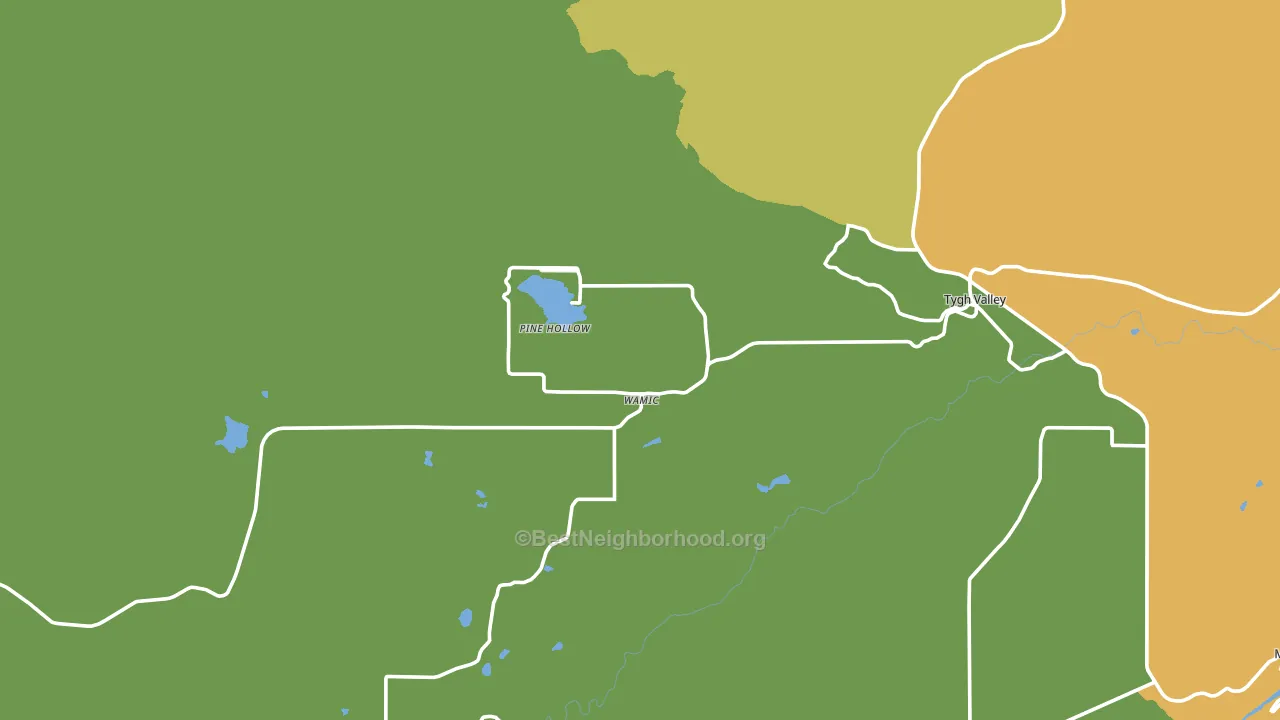 97063, OR block-group voter-turnout map