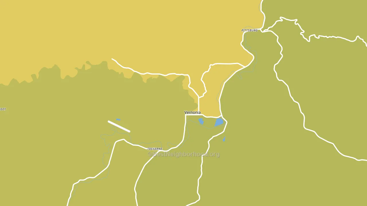 97064, OR block-group voter-turnout map