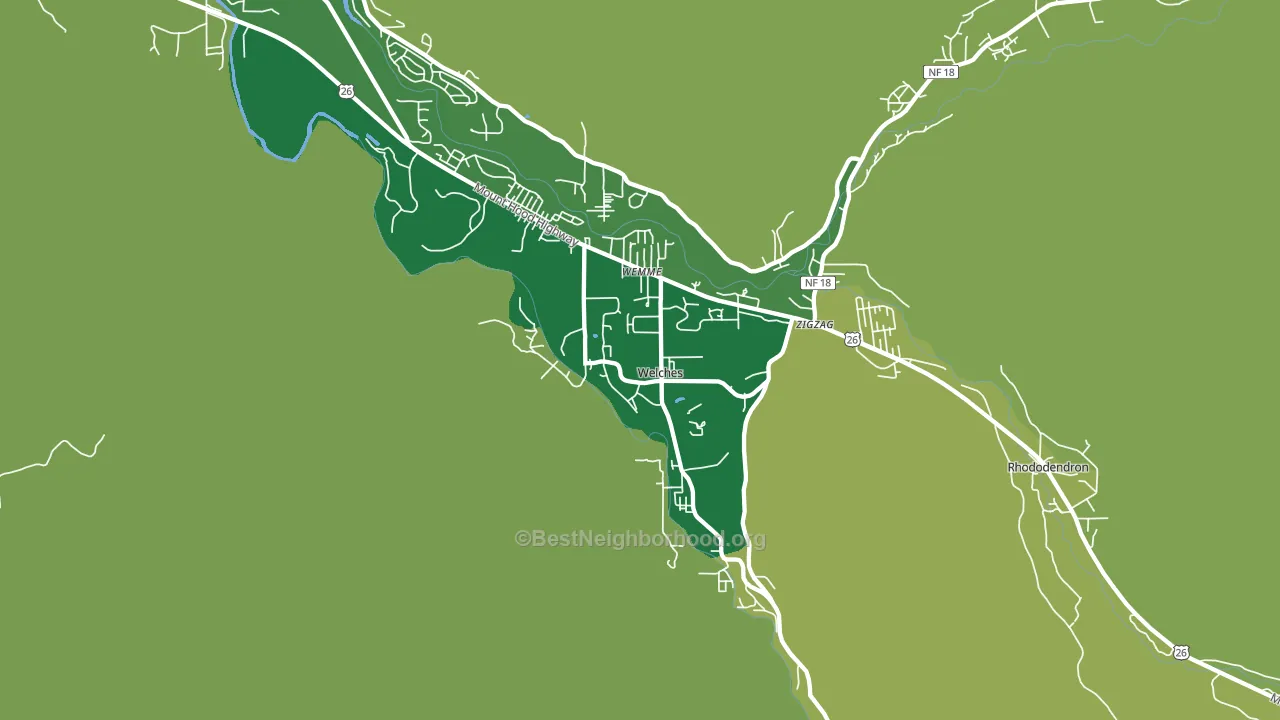 97067, OR block-group voter-turnout map