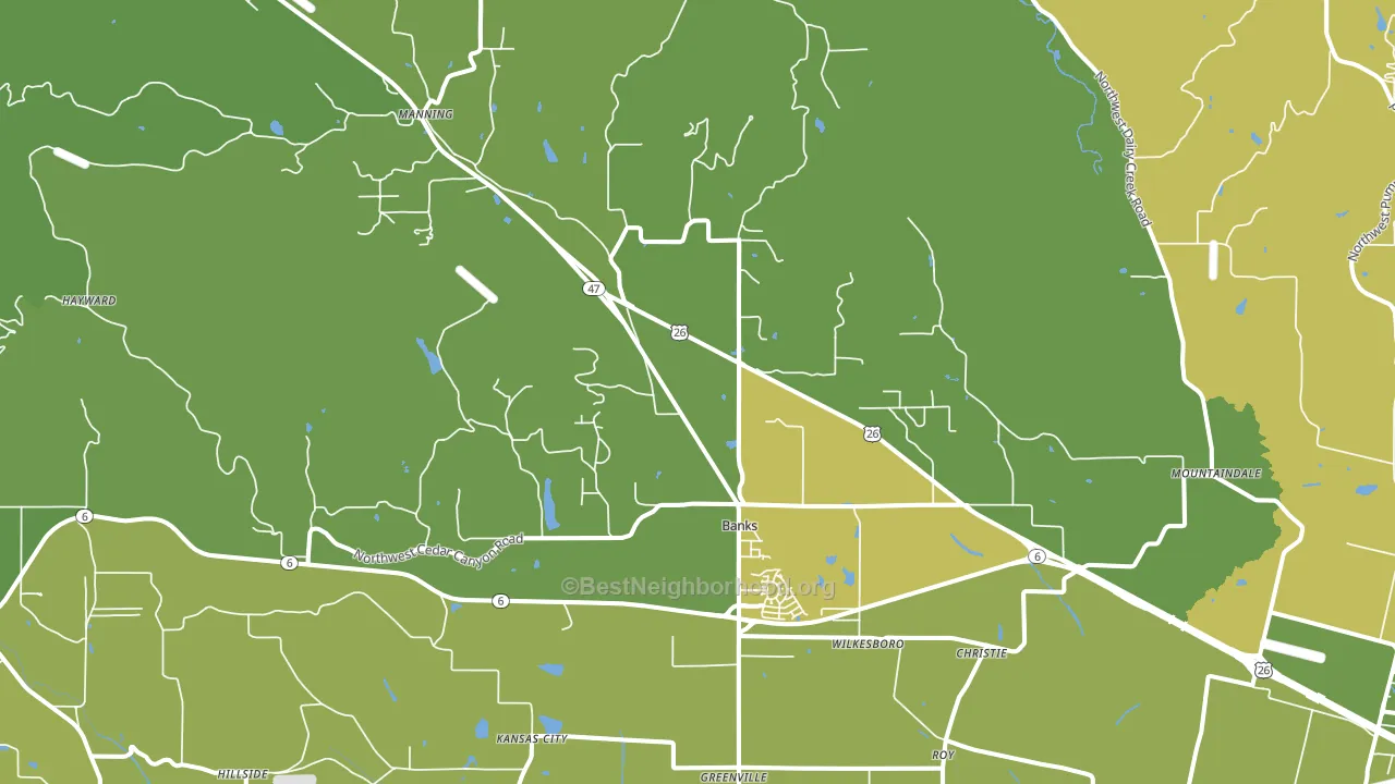 97106, OR block-group voter-turnout map