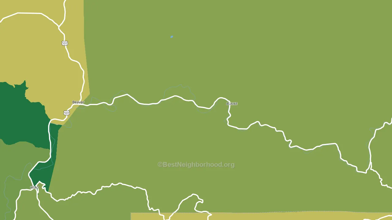 97108, OR block-group voter-turnout map