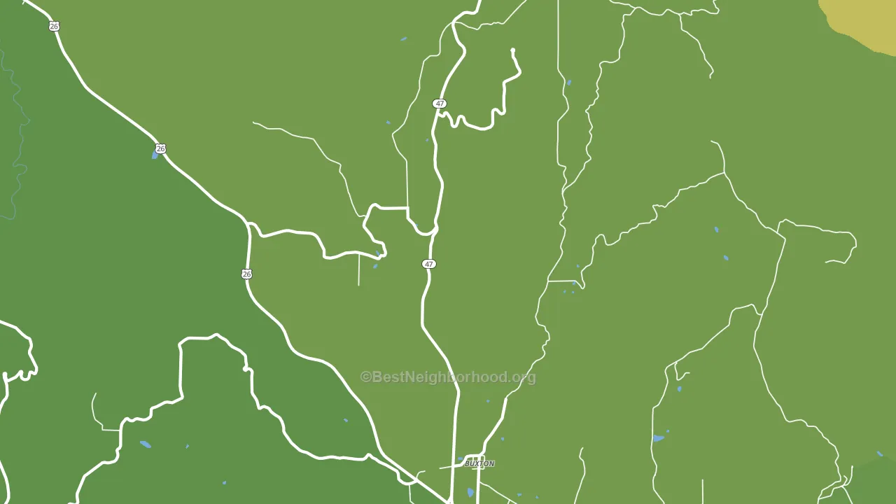 97109, OR block-group voter-turnout map