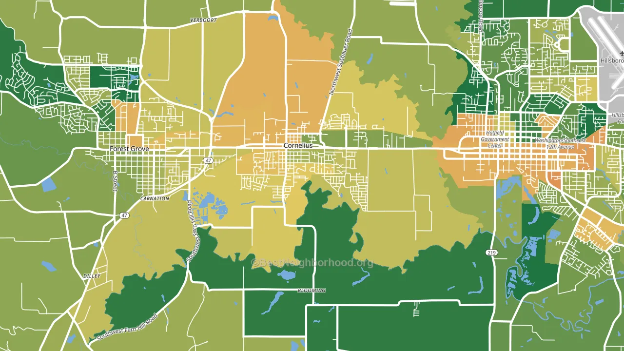 97113, OR block-group voter-turnout map