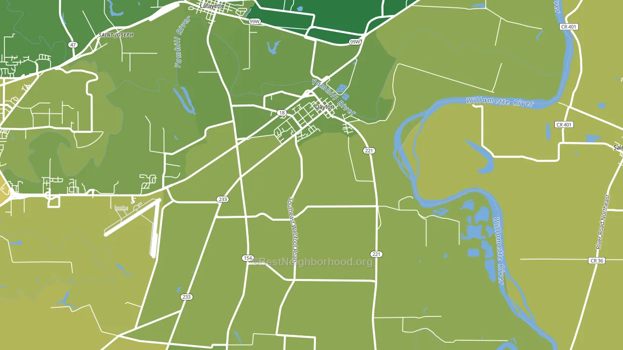 97114, OR block-group voter-turnout map