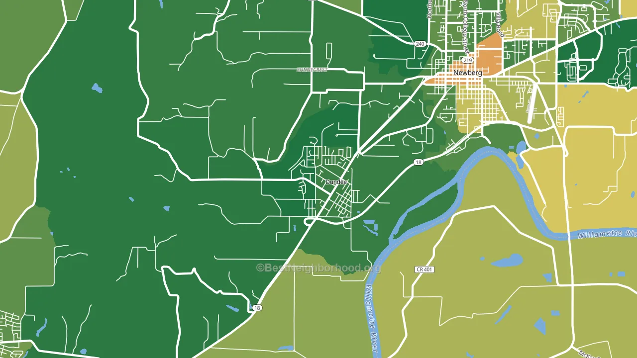 97115, OR block-group voter-turnout map