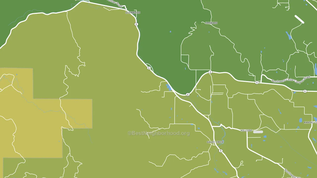 97117, OR block-group voter-turnout map