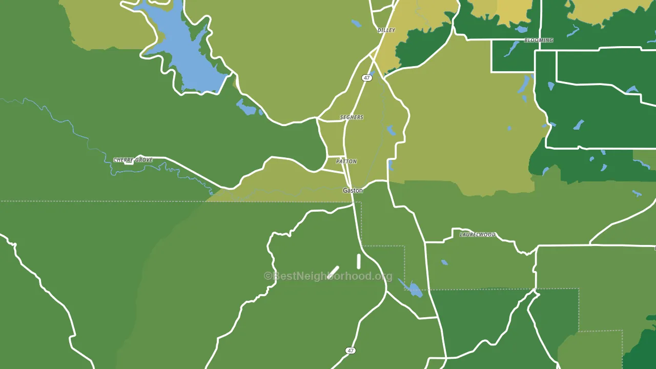 97119, OR block-group voter-turnout map