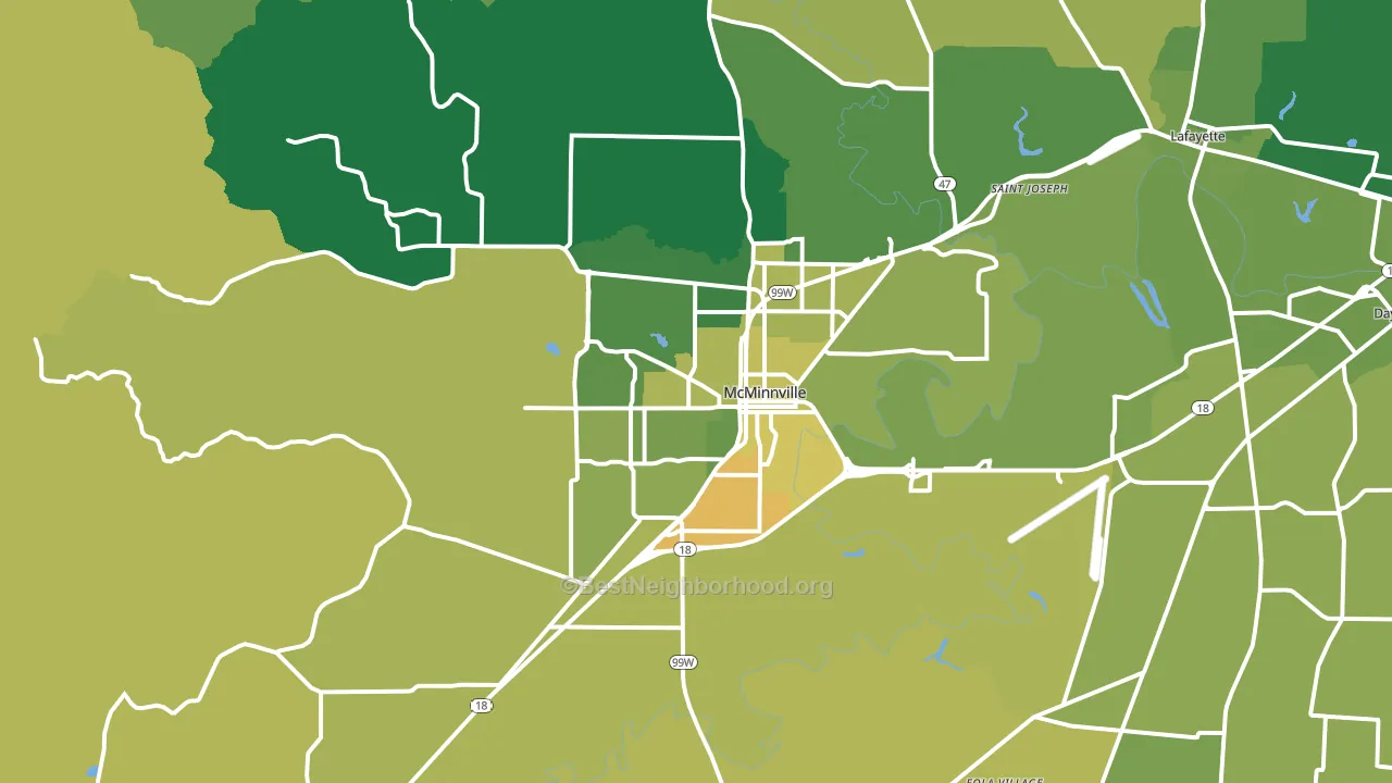 97128, OR block-group voter-turnout map